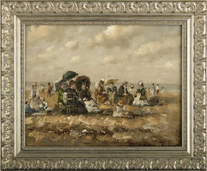 Suzanne Demarest, "Femmes et Enfants Sur la Plage"